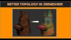 Getting better topology using Zremesher in Zbrush 2019