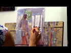 "Woman by the window" - alla prima oil painting demo by Lena Rivo