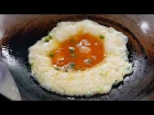 Bangkok Street Food - PAD KRA PAO Basil Chicken Rice w/ Omelette Thailand