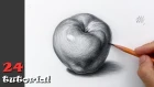 Как нарисовать яблоко в штриховке. Академический рисунок карандашом.