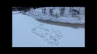 Snösnopp vid Askimsbadet till minne av snoppen i vallgraven