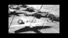 Crew and army pilots make preparation for take off of P-40 aboard aircraft carrie...HD Stock Footage