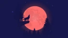DESIGN PROCESS : Lunar Eclipse Blood Moon Landscape in #illustrator
