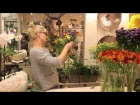Уроки флористики от студии цветов Славы Роска. Мастер-класс Егоровой Анастасии - полевой букет-веер