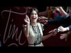 Martina Stoessel signing autographs on the red carpet of the Violetta film premiere in Paris