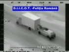 Romanian gang attempt truck robbery from bonnet of moving car