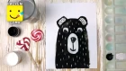 Как нарисовать медведя/Простые рисунки/Рисование для детей/How  to draw  bear
