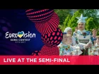 Verka Serduchka at the first semi-final of the 2017 Eurovision Song Contest