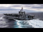 U.S. Navy Aircraft Carrier Performs High Speed Turns