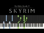 Skyrim (Synthesia: piano tutorial) - Dragonborn: Main theme (+ ноты)