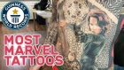 Most marvel comic book character tattoos - Guinness World Records