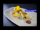 The Mousse, plating by paintingfood - Chocolate mousse served with lemon, carrot, walnut and basil