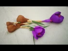 How To Make Saffron Crocus Paper Flower From Crepe Paper - Craft Tutorial