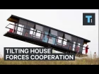 This tilting house forces roommates to cooperate