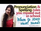 Spelling & Pronunciation Rules you missed out in school - English pronunciation lesson for beginners