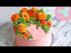 PINK, ORANGE & GREEN BUTTERCREAM FLORAL CAKE TUTORIAL | Lianne La Havas 'Blood' Inspired Cake