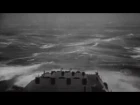 Typhoon Hits US Navy 3rd Fleet Ships at Sea Big Storm Giant Waves Extreme Damage WW2 Footage