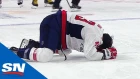 Tom Wilson Helped Off Ice After Being Blindsided By Ryan Reaves
