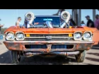 1300hp Twin Turbo CHEVELLE - Turbos Out The HOOD!