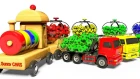 Colors for Children to Learn with Dump Truck  Learn Colors with Train & Soccer Balls for Kids