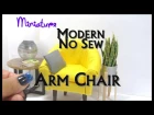 No Sew Armchair, Side Chair, Club Chair, Lounge Chair Dollhouse Furniture Miniature Furniture Modern