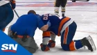 Hickey Takes Malkin Slap Shot To Head, Clutterbuck Takes Letang Punch To Face