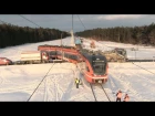 Столкновение электропоезда Штадлер с грузовиком / Train crash: Stadler EMU collision with a truck