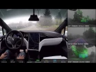 Tesla Model X - Self driving inc. Tesla Vision feed