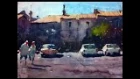 Live online watercolour demonstration by Tim Wilmot from 9th July 2015 - French Town with Cars