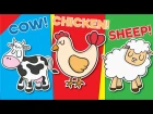 Learn Farm Animals for Kids | Video Flash Cards | Kindergarten, Preschool & ESL | Fun Kids English