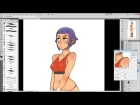 sports girl color sketch - timelapse - by Gui Guimaraes