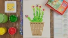 Как нарисовать кактус/ Урок рисования для детей/ Нетрадиционные техники/ How to Draw a Cactus