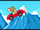 Мышка Джерри  на красной машинке Tom Hill Climb Racing
