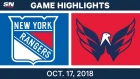 NHL Highlights | Rangers vs. Capitals - Oct. 17, 2018