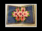 How to make DIY 3D Flower Pop Up Greeting Card craft tutorial | 3D открытка с цветами своими руками