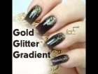 Gold Glitter Gradient Nail Art Tutorial by Lucy's Stash Растяжка блестками/ глиттером омбре деграде градиент