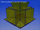 Unwrapping a tesseract (4d cube aka hypercube)