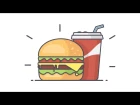 Illustrator Tutorial : Burger Time Line Art