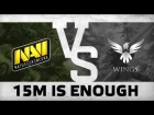 WATCH FIRST: 15M is enough! - Na`Vi vs Wings @ The International 6