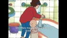 Caillou Takes His Bath with French Subtitles