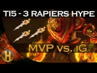 Dota 2 TI5 EPIC GAME - MVP vs. iG 3 RAPIERS TOBI HYPE
