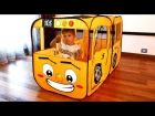 The Wheels on the Bus Nursery Rhymes Songs for Children with Roma and Diana