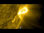 Coronal loops arching above an active region