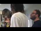Seth Rogen blazes it with Snoop Dogg and Wiz Khalifa on the set of Martha and Snoop