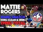 Mattie Rogers (69) - 106kg Snatch + 133kg Clean and Jerk (239kg American Record Total)