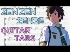 Kimi no Na wa (Your Name) - Zen Zen Zense Guitar Tutorial | Guitar Lesson + TABS