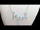 PandaHall Jewelry Making Tutorial Video--How to Make Twisted Wire Flowering Branch Necklace
