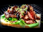 Ultimate Beef Tenderloin Steak Sandwich - from the weber kettle grill