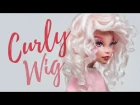 How to Curl Yarn wefts + How to Make a Doll Wig | Curls | Mozekyto #4