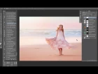 Dreamy Beach Edit in Photoshop With Added Sky and Sun Overlay